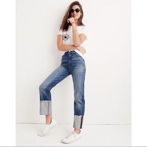 NWT Madewell Rigid Straight Crop Jeans:Tall Cuff
